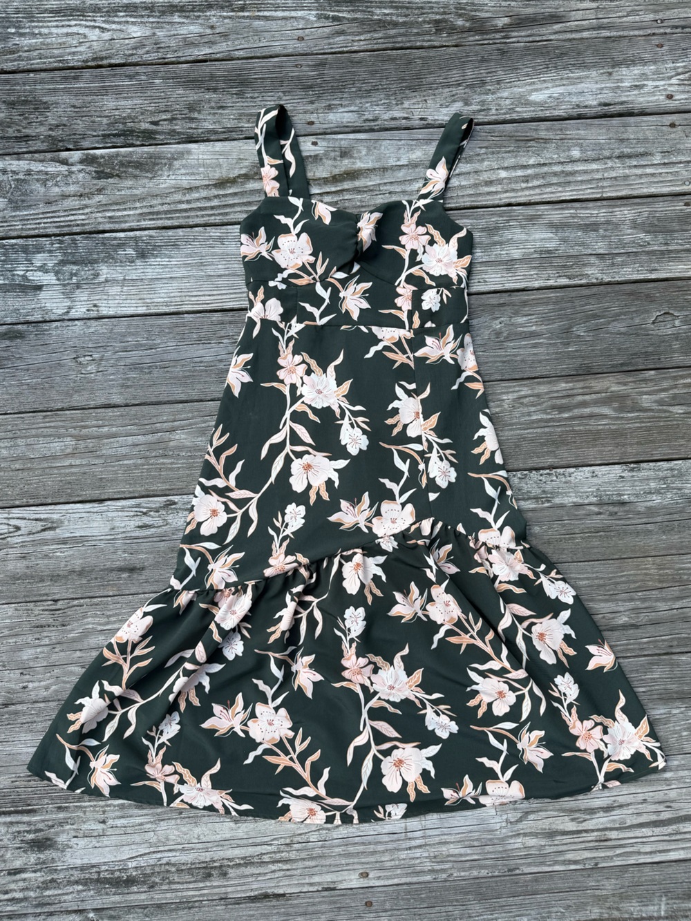 Maurices Floral Smocked Back Midi Dress